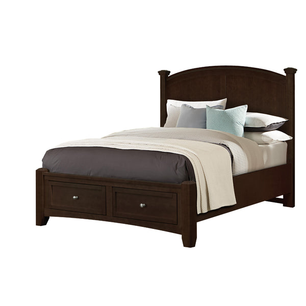 Vaughan-Bassett Bonanza BB27 King Poster Storage Bed - Merlot IMAGE 1