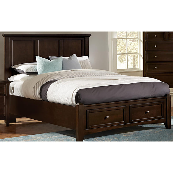 Vaughan-Bassett Bonanza BB27 Queen Mansion Storage Bed - Merlot IMAGE 1