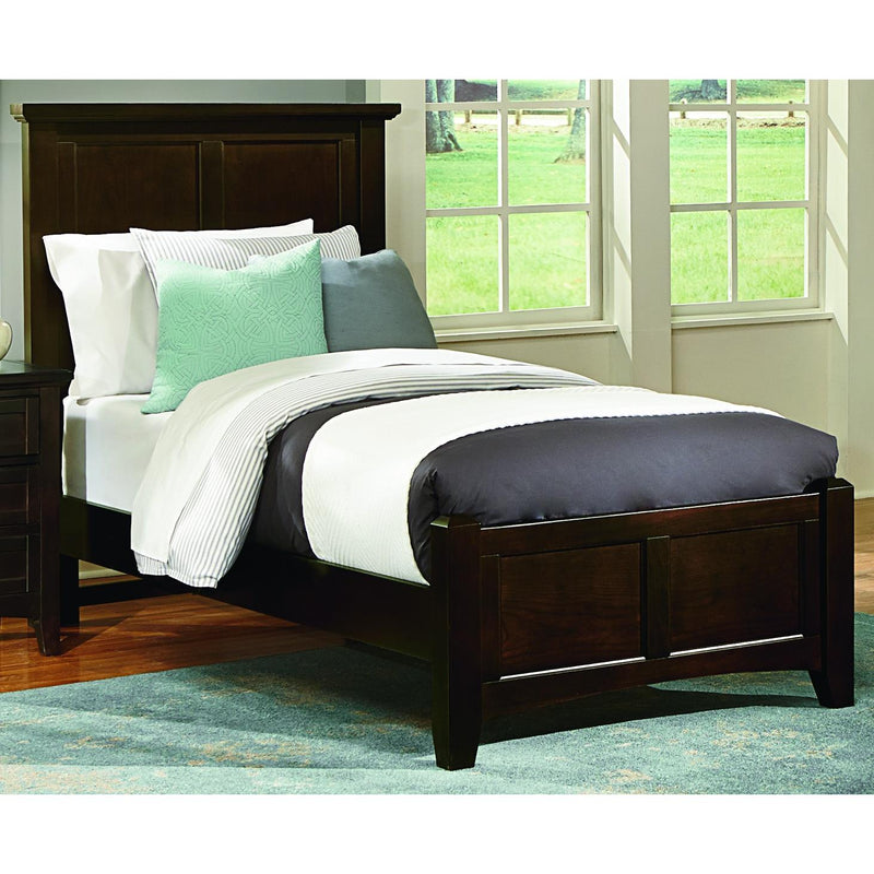 Vaughan-Bassett Bonanza BB27 Twin Mansion Bed - Merlot IMAGE 1