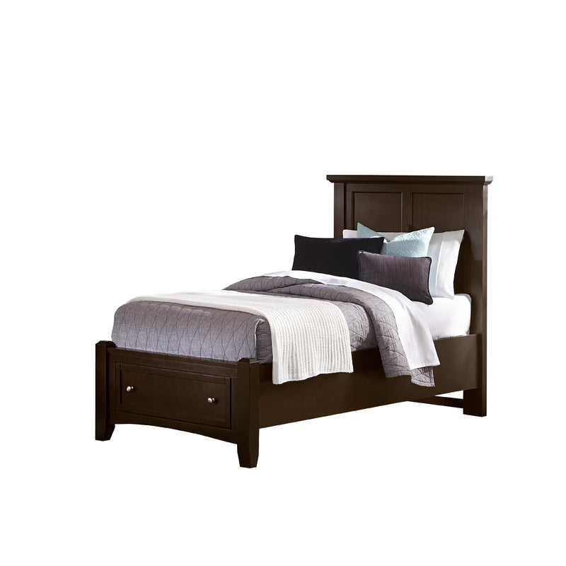 Vaughan-Bassett Bonanza BB27 Twin Mansion Storage Bed - Merlot IMAGE 1