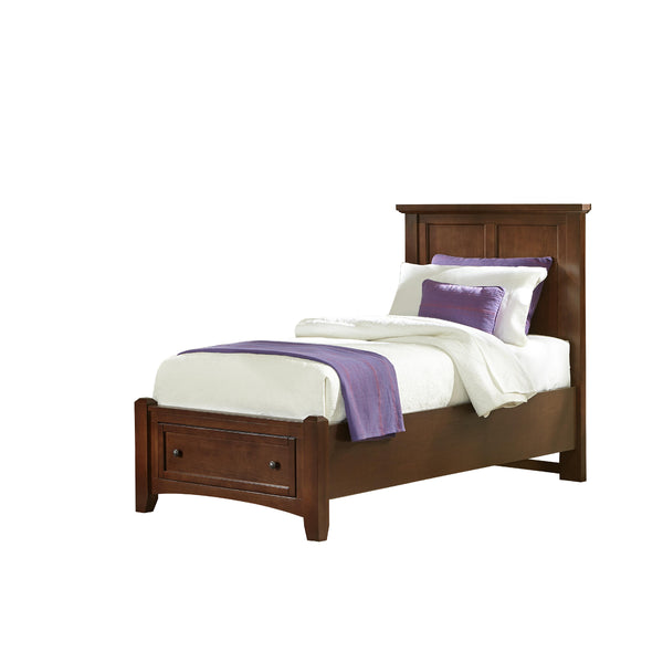 Vaughan-Bassett Bonanza BB28 Twin Mansion Storage Bed - Cherry IMAGE 1