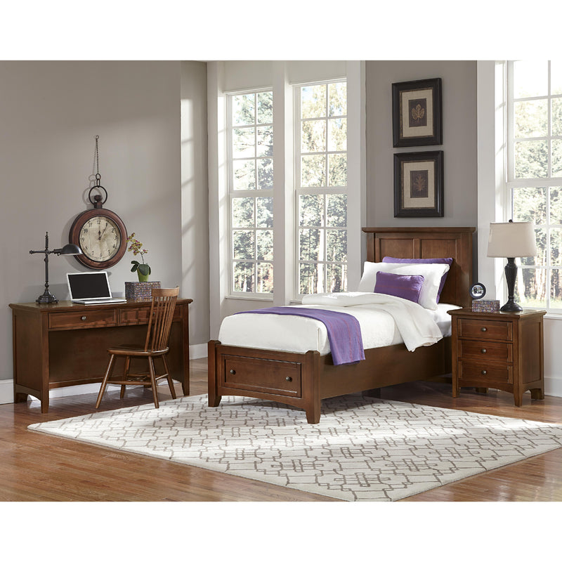 Vaughan-Bassett Bonanza BB28 Twin Mansion Storage Bed - Cherry IMAGE 3