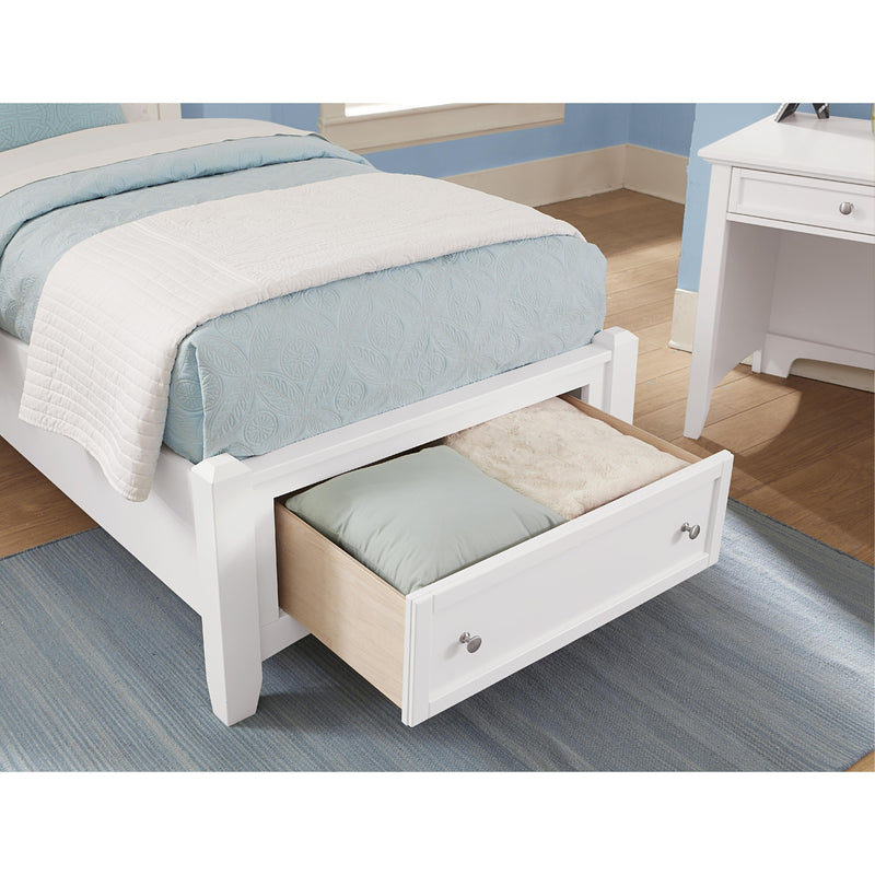 Vaughan-Bassett Bonanza BB29 Twin Mansion Storage Bed - White IMAGE 2