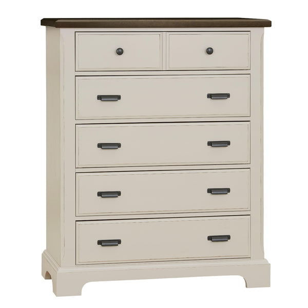 Vaughan-Bassett Lancaster County 817-116 Two-Tone 5 Drawer Chest - Amish Walnut IMAGE 1