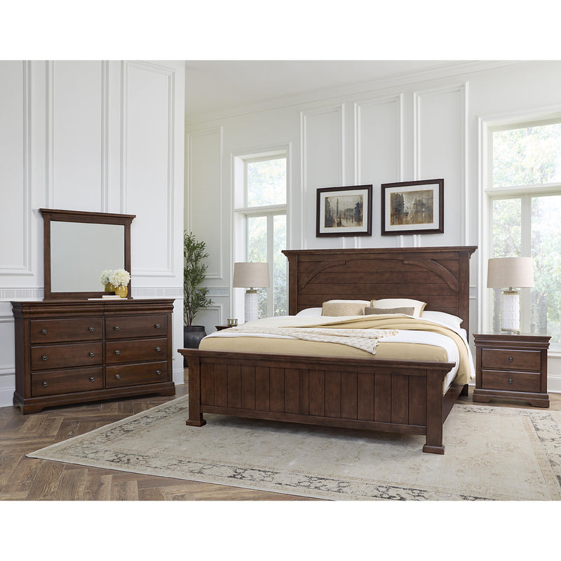 Vaughan-Bassett Vista 770 Queen Mansion Bed - Warm Cherry IMAGE 2