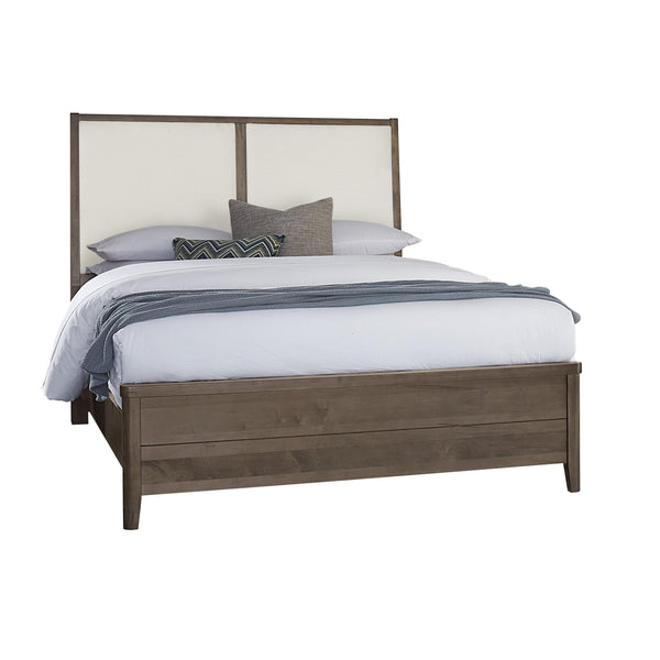 Vaughan-Bassett Woodbridge 820 King Upholstered Bed with White Fabric - Dark Cashmere IMAGE 1