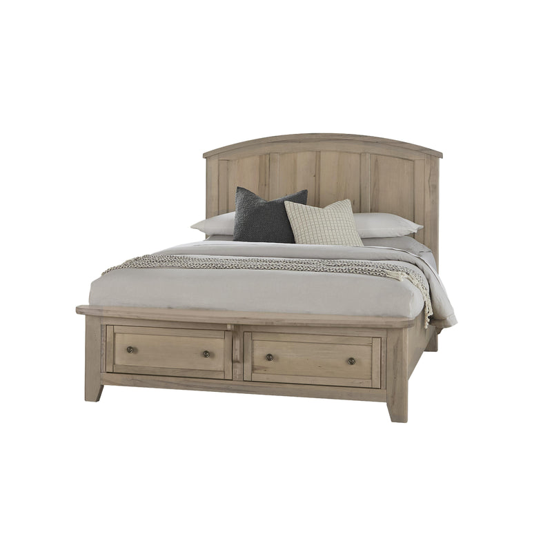 Vaughan-Bassett Woodbridge 821 King Arch Bed with Storage Footboard - Shadow Grey IMAGE 1