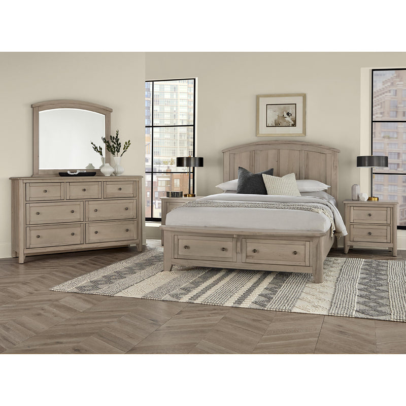 Vaughan-Bassett Woodbridge 821 King Arch Bed with Storage Footboard - Shadow Grey IMAGE 2