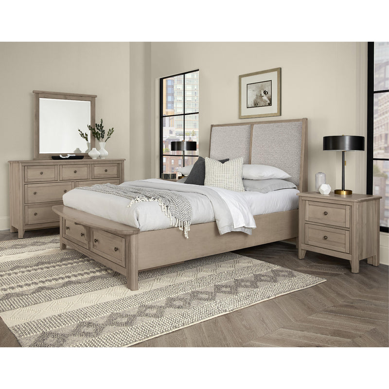 Vaughan-Bassett Woodbridge 821 King Upholstered Bed with Storage and Grey Fabric - Shadow Grey IMAGE 2