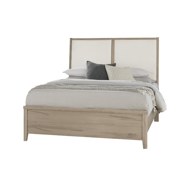 Vaughan-Bassett Woodbridge 821 King Upholstered Bed with White Fabric - Shadow Grey IMAGE 1