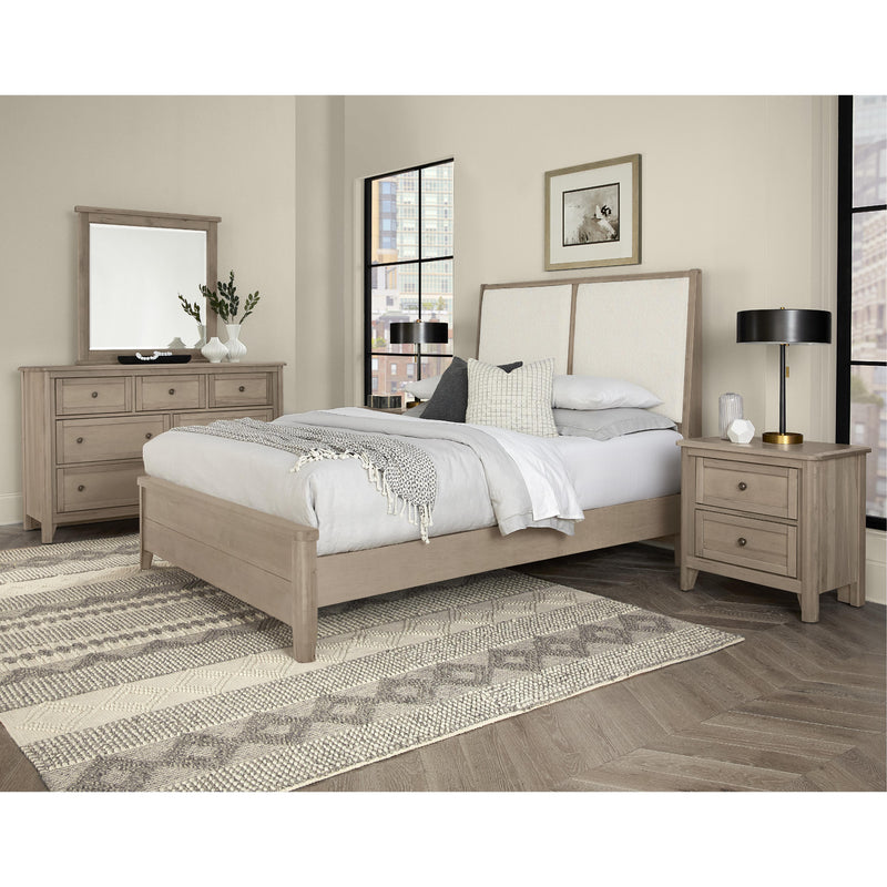 Vaughan-Bassett Woodbridge 821 King Upholstered Bed with White Fabric - Shadow Grey IMAGE 3