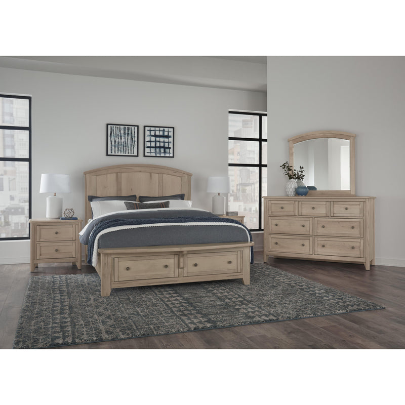 Vaughan-Bassett Woodbridge 822 King Arch Bed with Storage Footboard - Clear Maple IMAGE 2