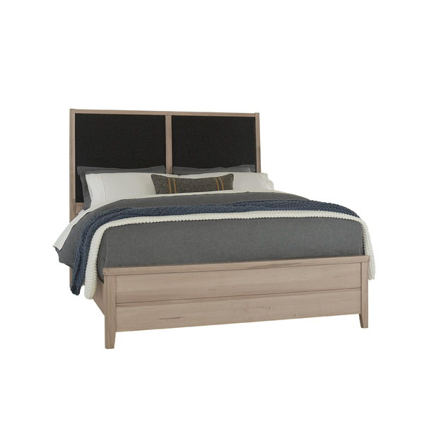 Vaughan-Bassett Woodbridge 822 King Upholstered Bed with Black Fabric - Clear Maple IMAGE 1