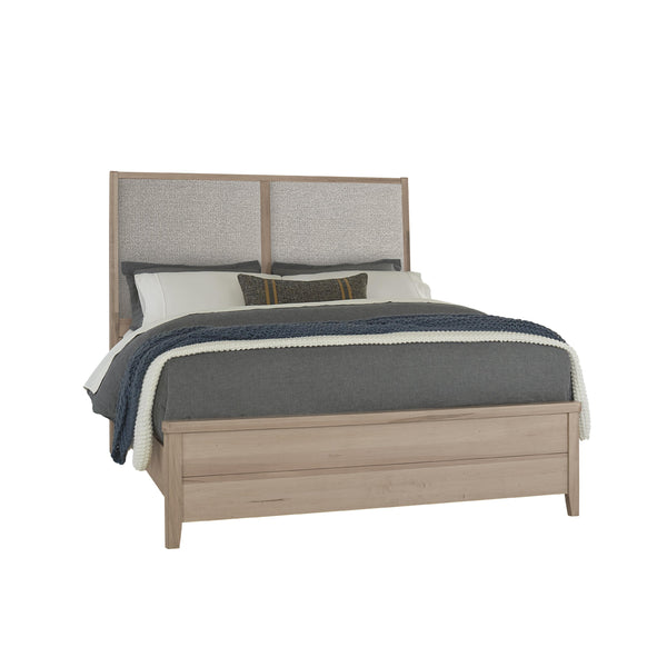 Vaughan-Bassett Woodbridge 822 King Upholstered Bed with Grey Fabric - Clear Maple IMAGE 1