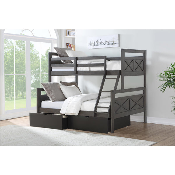 Donco Trading Company Kids Beds Bunk Bed 0518-TFRG_505-BK IMAGE 1