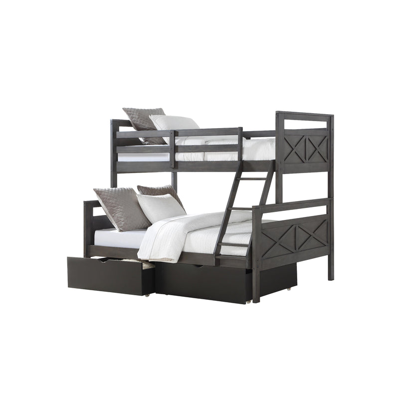 Donco Trading Company Kids Beds Bunk Bed 0518-TFRG_505-BK IMAGE 2