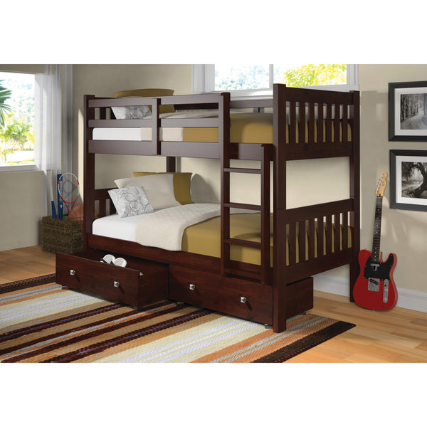 Donco Trading Company Kids Beds Bunk Bed 1010-3TTCP_505-CP IMAGE 1