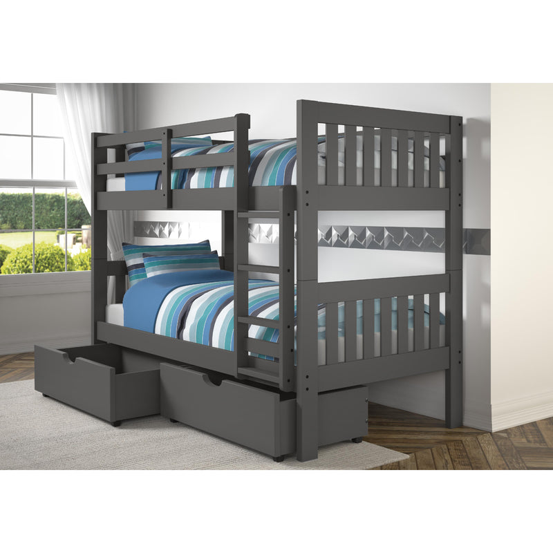 Donco Trading Company Kids Beds Bunk Bed 1010-3TTDG_505-DG IMAGE 1