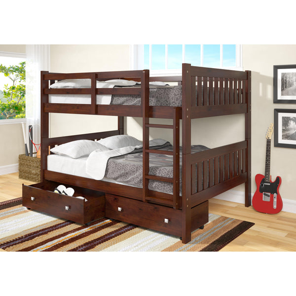 Donco Trading Company Kids Beds Bunk Bed 1015-3FFCP_505-CP IMAGE 1