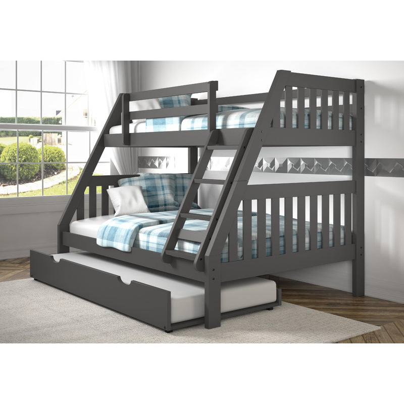 Donco Trading Company Kids Beds Bunk Bed 1018-3TFDG_503-DG IMAGE 1