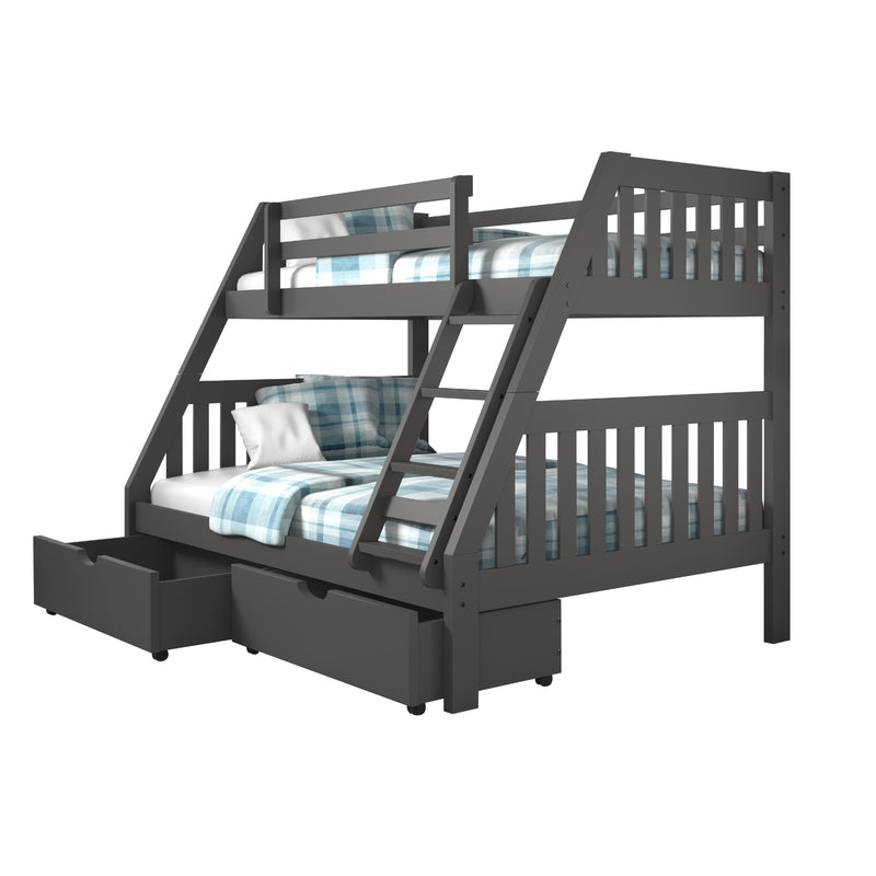 Donco Trading Company Kids Beds Bunk Bed 1018-3TFDG_505-DG IMAGE 2