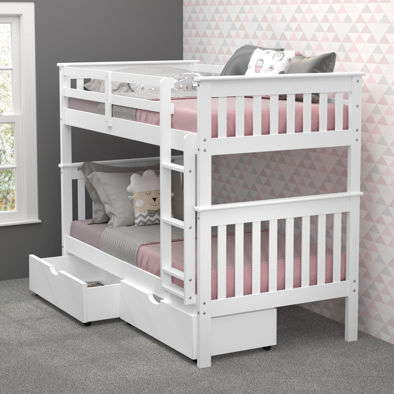 Donco Trading Company Kids Beds Bunk Bed 120-3-TTWH_505-W IMAGE 3