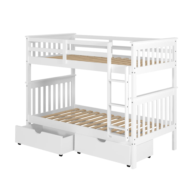 Donco Trading Company Kids Beds Bunk Bed 120-3-TTWH_505-W IMAGE 5