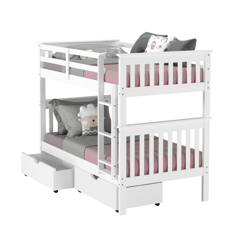 Donco Trading Company Kids Beds Bunk Bed 120-3-TTWH_505-W IMAGE 7