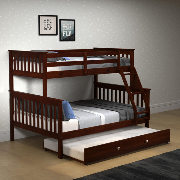 Donco Trading Company Kids Beds Bunk Bed 122-3-TFCP_503-CP IMAGE 1