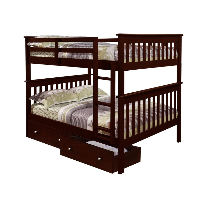 Donco Trading Company Kids Beds Bunk Bed 123-3-FFCP_505-CP IMAGE 2