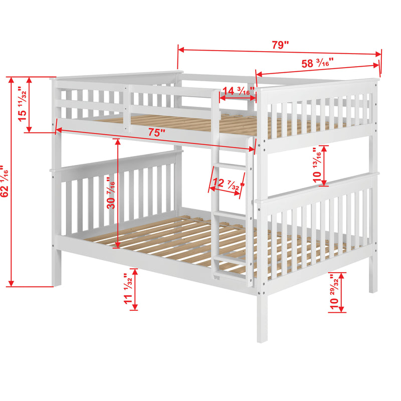 Donco Trading Company Kids Beds Bunk Bed 123-3-FFW IMAGE 9