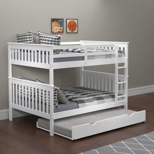 Donco Trading Company Kids Beds Bunk Bed 123-3-FFW_503-W IMAGE 1