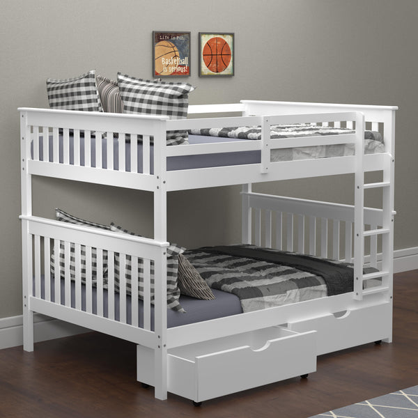 Donco Trading Company Kids Beds Bunk Bed 123-3-FFW_505-W IMAGE 1