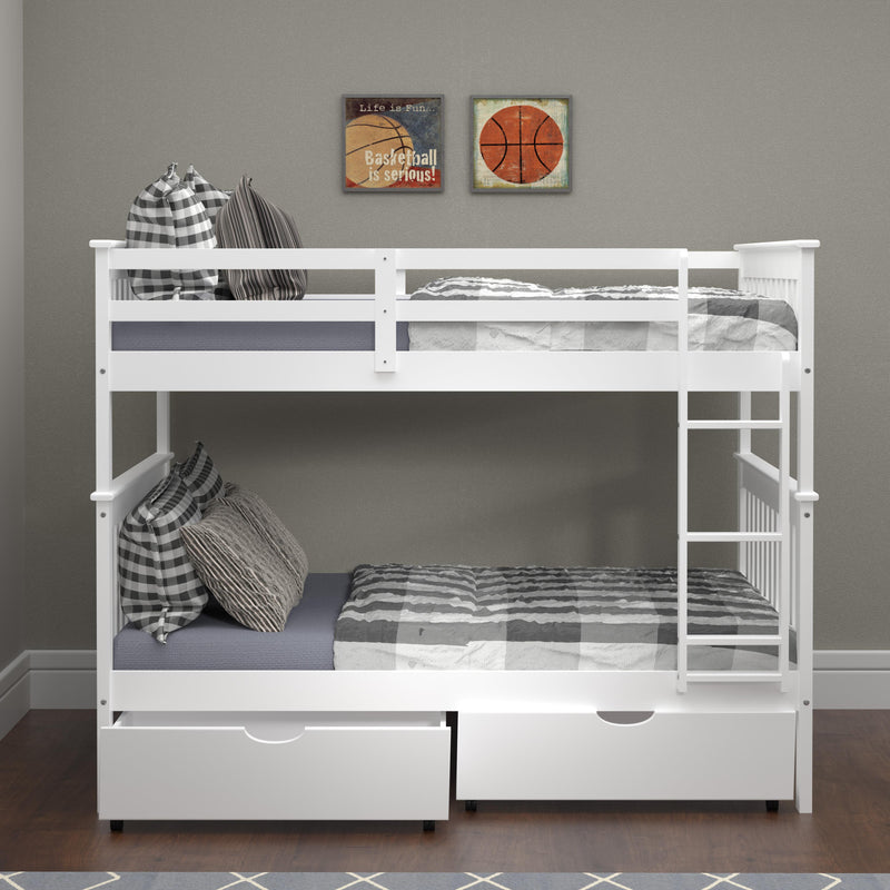 Donco Trading Company Kids Beds Bunk Bed 123-3-FFW_505-W IMAGE 2