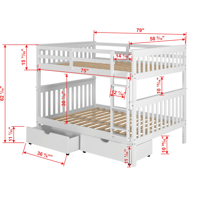 Donco Trading Company Kids Beds Bunk Bed 123-3-FFW_505-W IMAGE 8