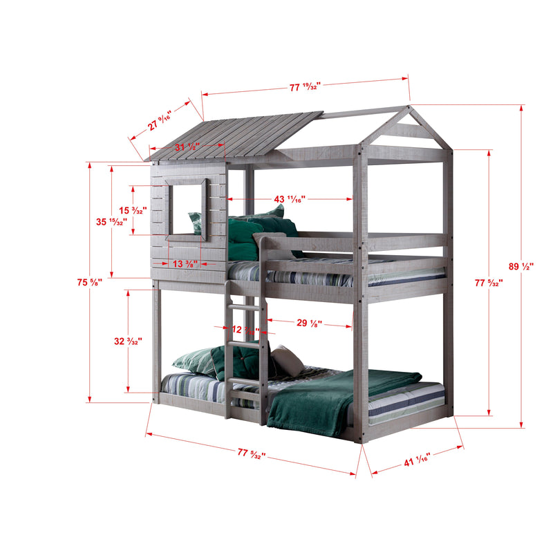 Donco Trading Company Kids Beds Bunk Bed 1370-TTLG_1370-DB IMAGE 4