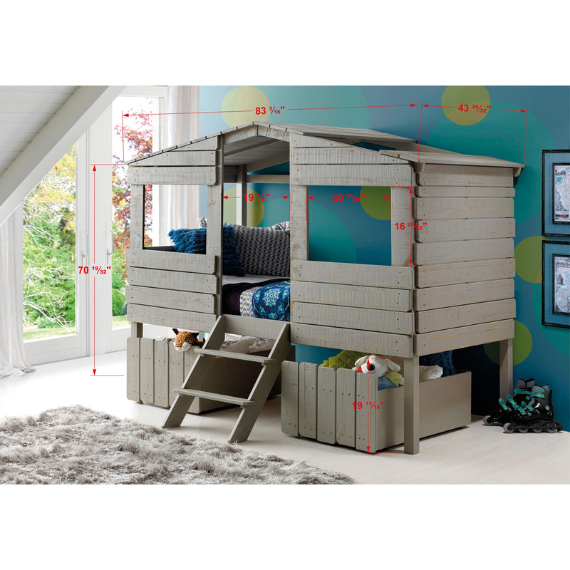 Donco Trading Company Kids Beds Loft Bed 1380-TLRG_1381-RG IMAGE 7