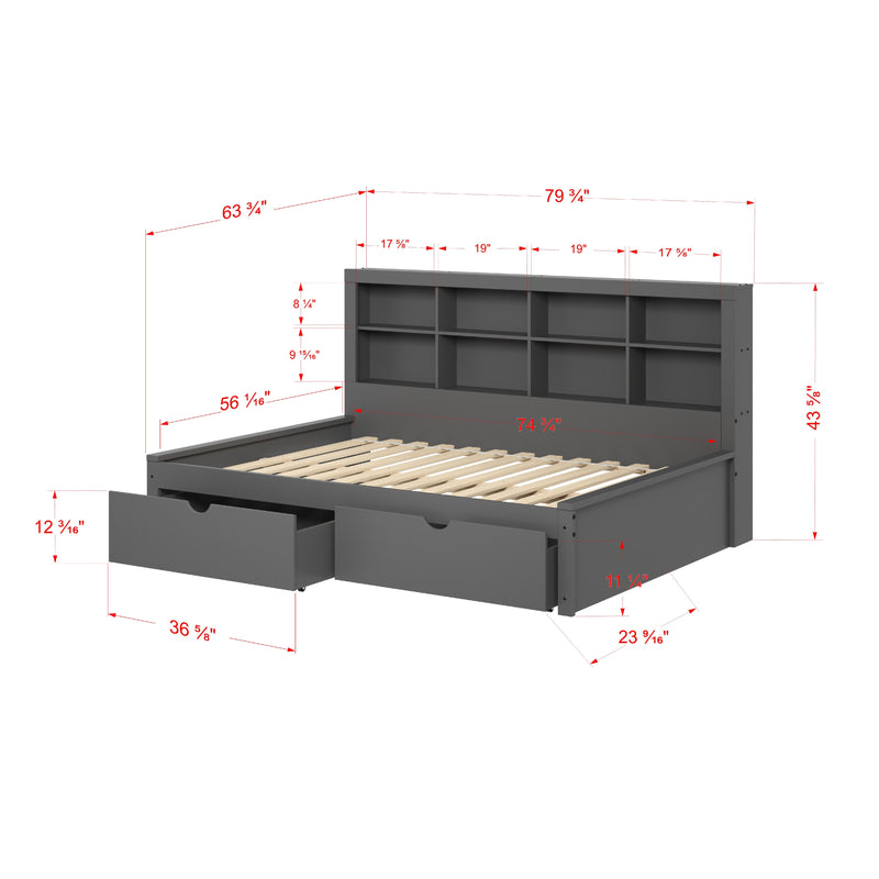 Donco Trading Company Kids Beds Bed 1733-FDG_505-DG IMAGE 1