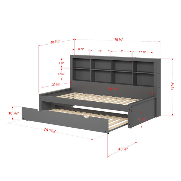 Donco Trading Company Kids Beds Trundle Bed 1733-TDG_503-DG IMAGE 1