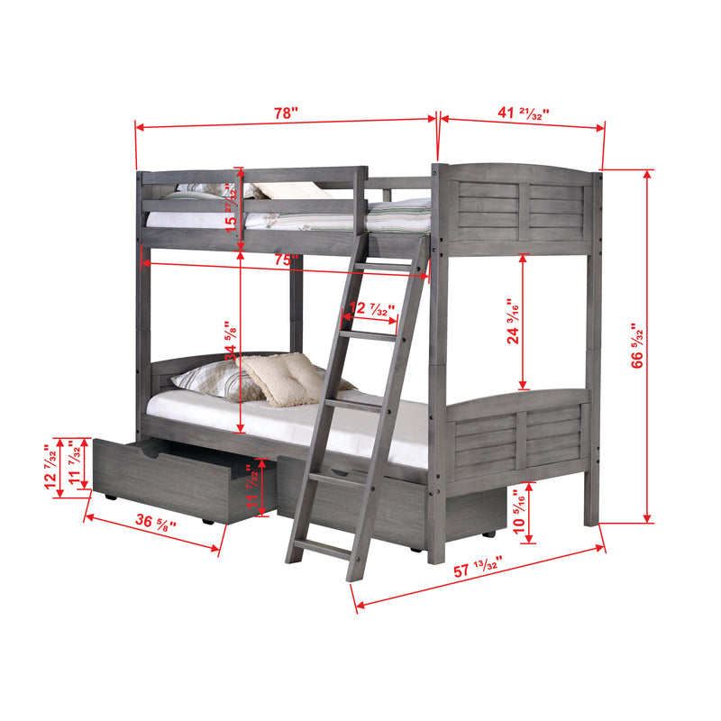 Donco Trading Company Kids Beds Bunk Bed 2010-TTAG_505-AG IMAGE 9