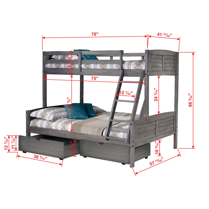 Donco Trading Company Kids Beds Bunk Bed 2012-TFAG_505-AG IMAGE 7