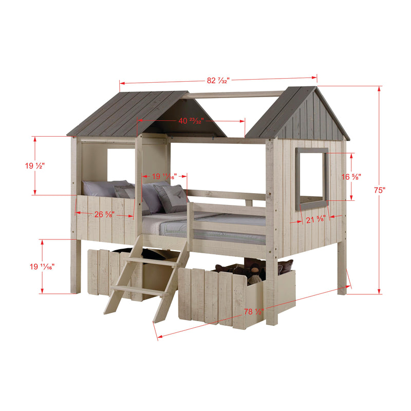 Donco Trading Company Kids Beds Loft Bed 2188-FLRSRG IMAGE 3