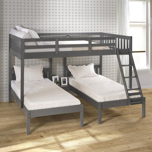 Donco Trading Company Kids Beds Bunk Bed 2332-FTTDG IMAGE 1