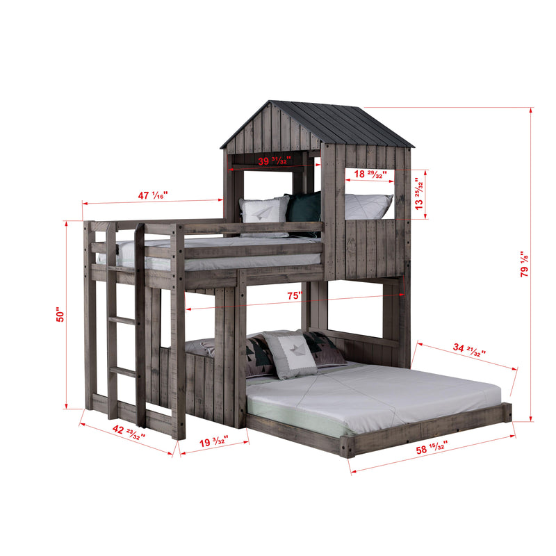 Donco Trading Company Kids Beds Bunk Bed 3344-TFRDG IMAGE 7