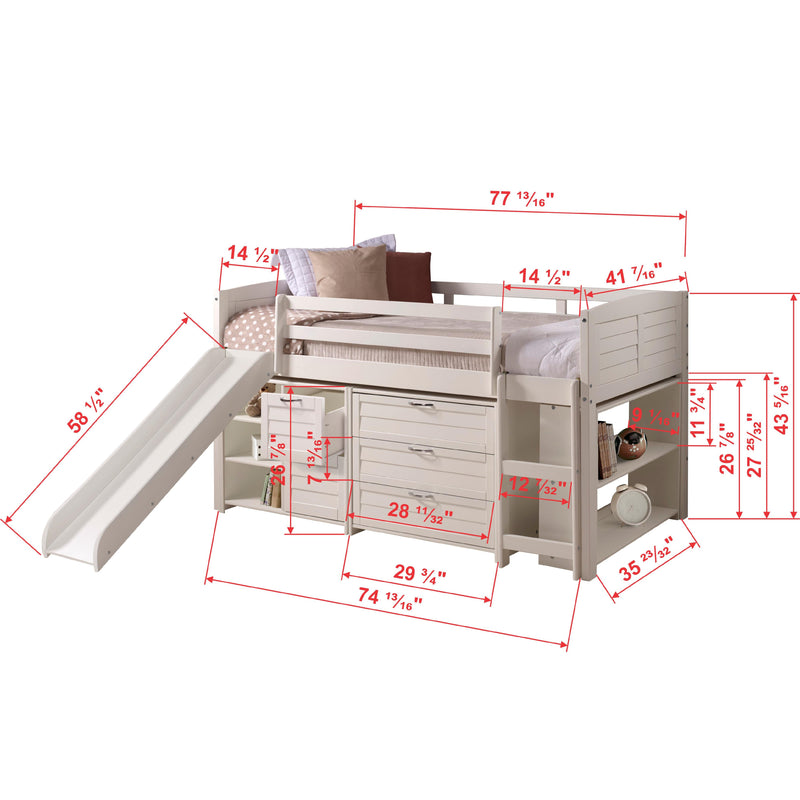 Donco Trading Company Kids Beds Loft Bed 790-TW-A_785-W IMAGE 2