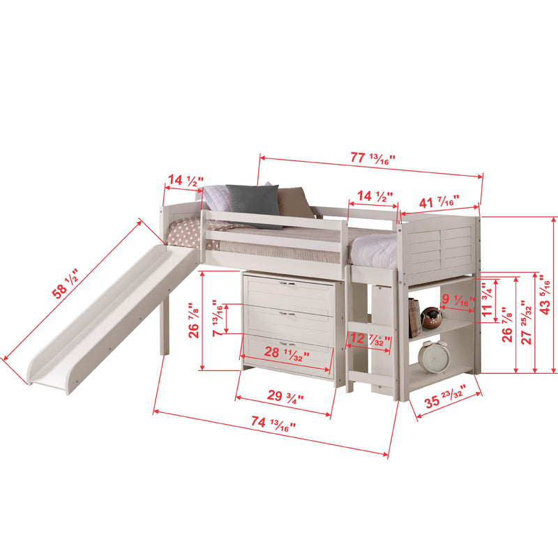 Donco Trading Company Kids Beds Loft Bed 790-TW-C_785-W IMAGE 3