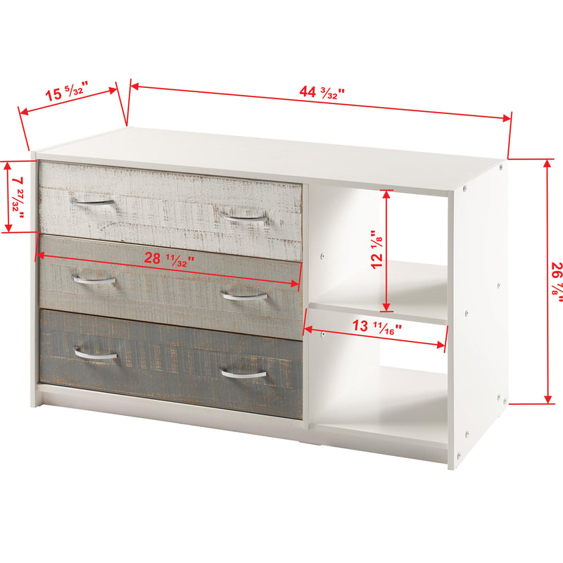 Donco Trading Company Kids Chests 3 Drawers 5000-BGW IMAGE 2