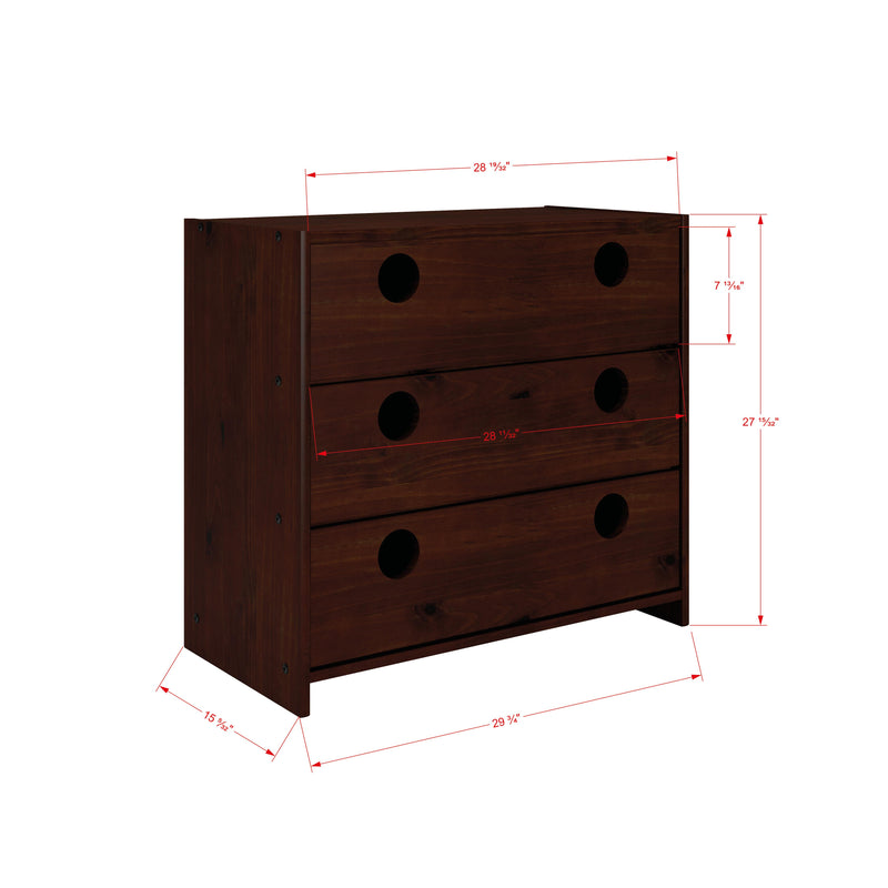 Donco Trading Company Kids Chests 3 Drawers 780B-TCP IMAGE 2