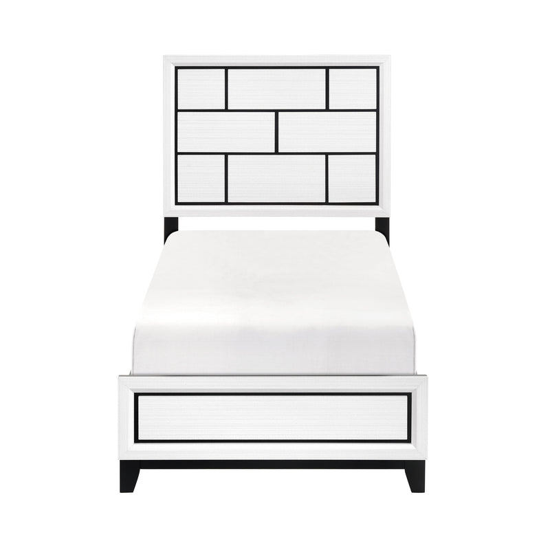 Homelegance Davi 1645WHT-1* Twin Bed IMAGE 1