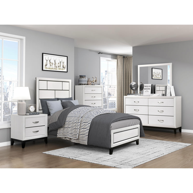 Homelegance Davi 1645WHT-1* Twin Bed IMAGE 5